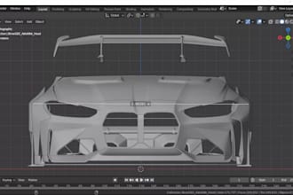 design car part model, body kit wide body kit car body kit 3d printing