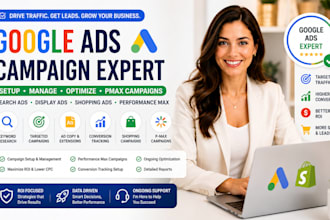 setup and manage google ads adwords ppc campaign, pmax campaign