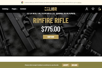build firearm website gun website gun shopify store ammunition gun shopify store