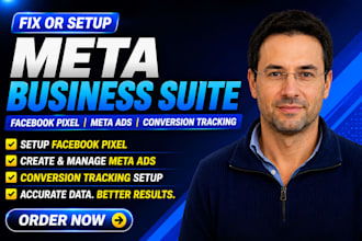 fix or setup meta business suite facebook pixel meta ads and conversion tracking