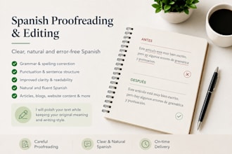 proofread and correct your spanish text
