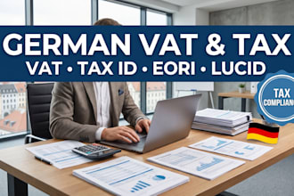 register german vat, tax id, eori, lucid and provide tax compliance