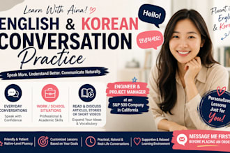 teach you english or korean conversation