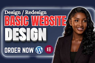build a business website or basic website using wordpress