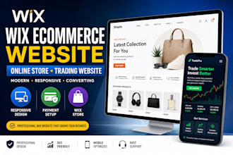 build wix website ecommerce trading wix website stock online store development