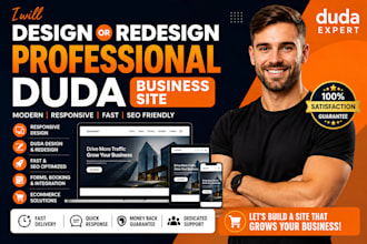 build a professional duda business website using duda website builder
