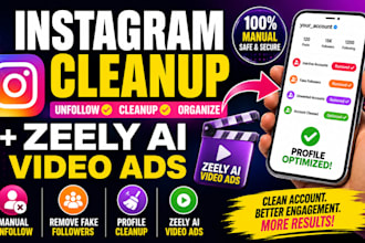 manually unfollow remove fake followers delete post on social medial zeely ai
