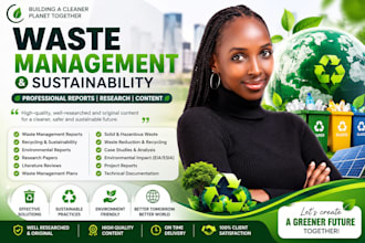 write professional waste management, recycling and sustainability report