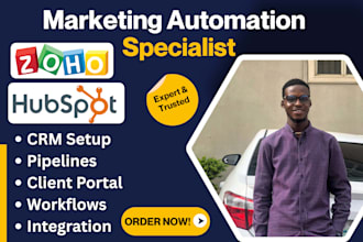 setup automate hubspot crm zoho crm workflow and integration