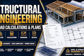 do civil and structural engineering plans for structural load calculations