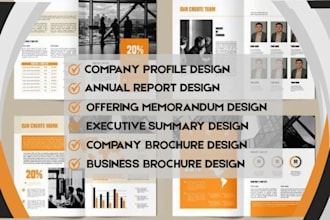 design executive summary, offering memorandum, company business overview report