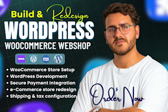 build wordpress woocommerce website, woocommerce ecommerce store, online webshop