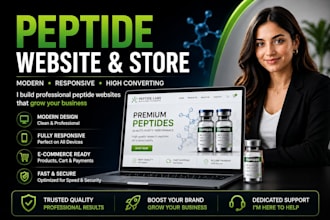 do peptide marketing, SEO, social media, ads and website promotion