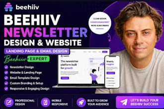 beehiiv newsletter design beehiiv website beehive landing page and email design