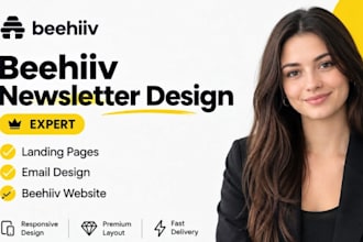 beehiiv newsletter design beehiiv website beehive landing page and email design