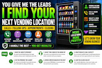 cold call vending machine leads and set appointments for your business