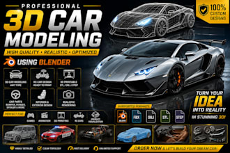 3d car modeling 3d car police car rc car blender car for 3d printing
