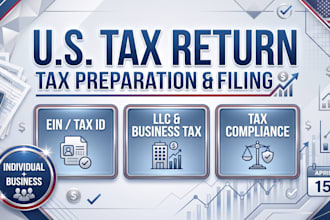 prepare US tax return, ein, business tax filing and tax compliances