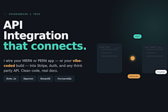 build rest API integrations for your mern or pern app