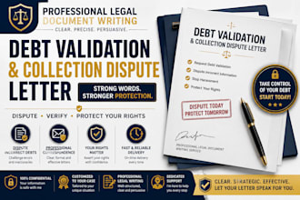 draft a debt validation or collection dispute letter