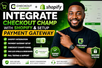 integrate checkout champ with shopify and setup payment gateway