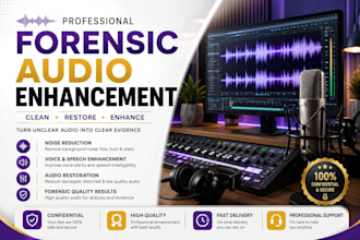 perform professional forensic audio enhancement, restoration, noise reduce