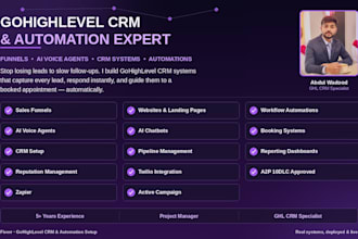 build a CRM automation system using gohighlevel