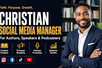 be christian social media manager for authors, speakers, and podcasters