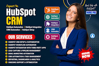 setup hubspot CRM, email marketing, automation, workflows, campaign, integration