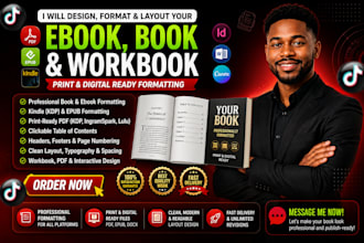 book formatting, book layout design, kindle ebook format