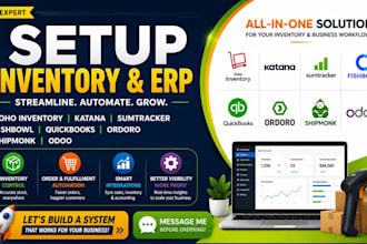 setup zoho inventory katana sumtracker fishbowl quickbooks ordoro shipmonk odoo