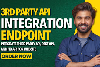 integrate third party API, rest API, and fix API for website