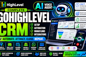 setup gohighlevel ai voice agent ghl crm automation ghl pipelines sales funnel