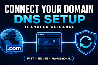 connect, transfer, point or setup domain and add custom domain to website