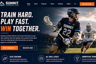 design squarespace lacrosse club website lacrosse coach training field hockey