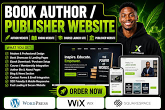 build book author website ebook website course launch website publisher website