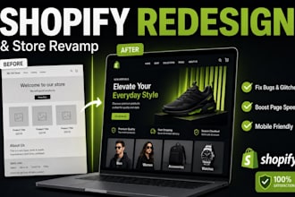 do shopify redesign shopify store revamp or fix shopify bugs