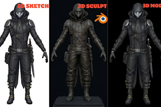 convert your 2d sketch into 3d printable models and 3d figurines