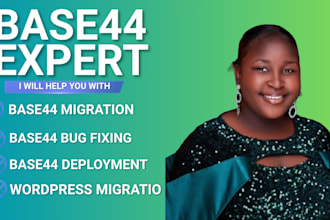 migration base44, bug fixing, deployment and wordpress migration