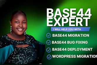 migration base44, bug fixing, deployment and wordpress migration