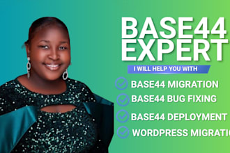 migration base44, bug fixing, deployment and wordpress migration