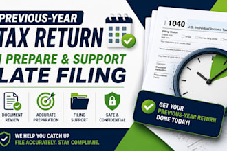 prepare your previous year tax return and late tax filing