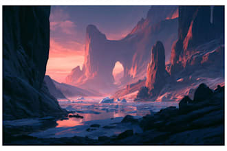 fantasy concept landscape illustrations