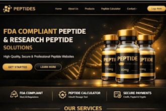 ai automated peptide website preorder peptide store biotech website peptide ads