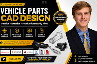 design custom vehicle interior and exterior parts cad models for manufacturing