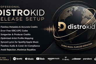 flawlessly set up your distrokid release with professional metadata and credits