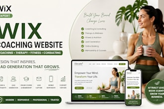 design wix coaching website, therapy, fitness, lead generation , consulting site