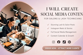 be your social media manager for beauty salons and lash technicians