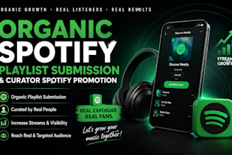 do organic spotify playlist submission or curator spotify music promotion