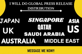do global press release distribution and article wring on any topic